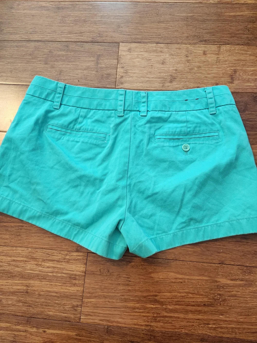 J. Crew Women's Teal 100% Cotton Chino Shorts Preppy Classic, Size 10